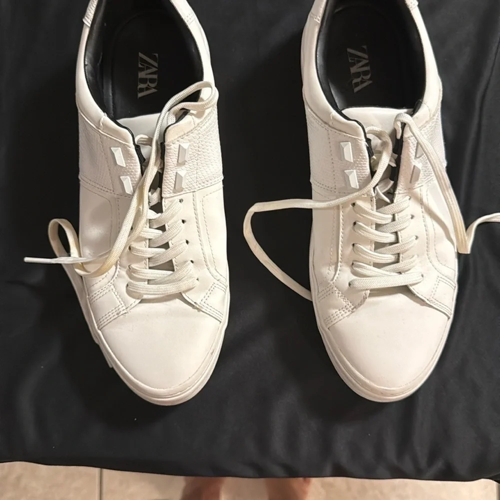 Zara Men's White Sneakers